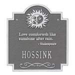 Sun Poem Wall Plaque