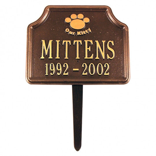 Cat Paw Memorial Marker 