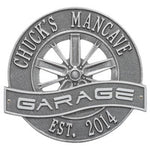 Racing Wheel Garage Plaque