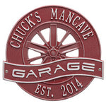 Racing Wheel Garage Plaque