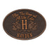 Bless This Home Monogram Oval Wall Plaque 
