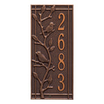 Woodridge Bird Vertical Wall Address Plaque