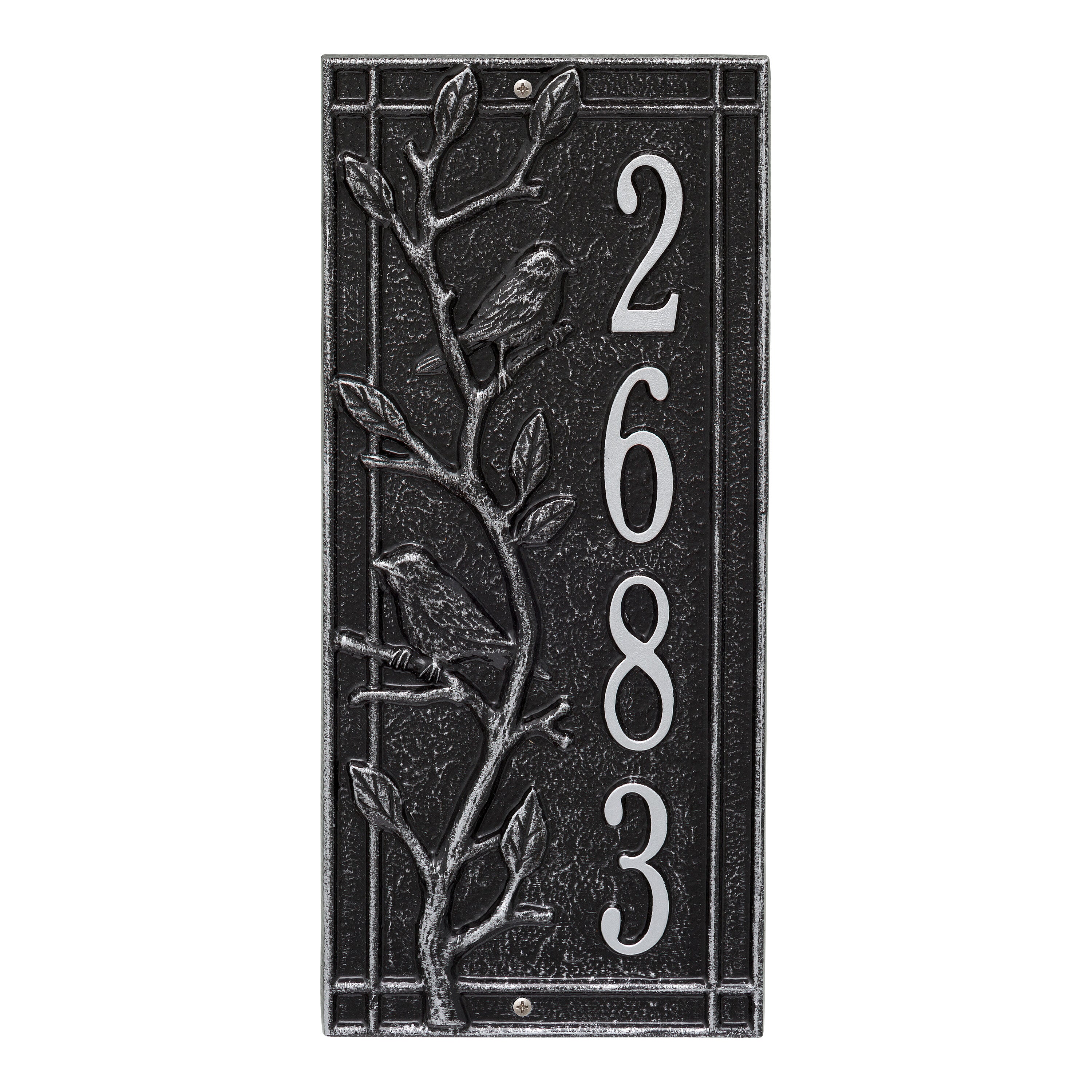 Woodridge Vertical Wall Address Plaque