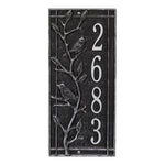 Woodridge Bird Vertical Wall Address Plaque