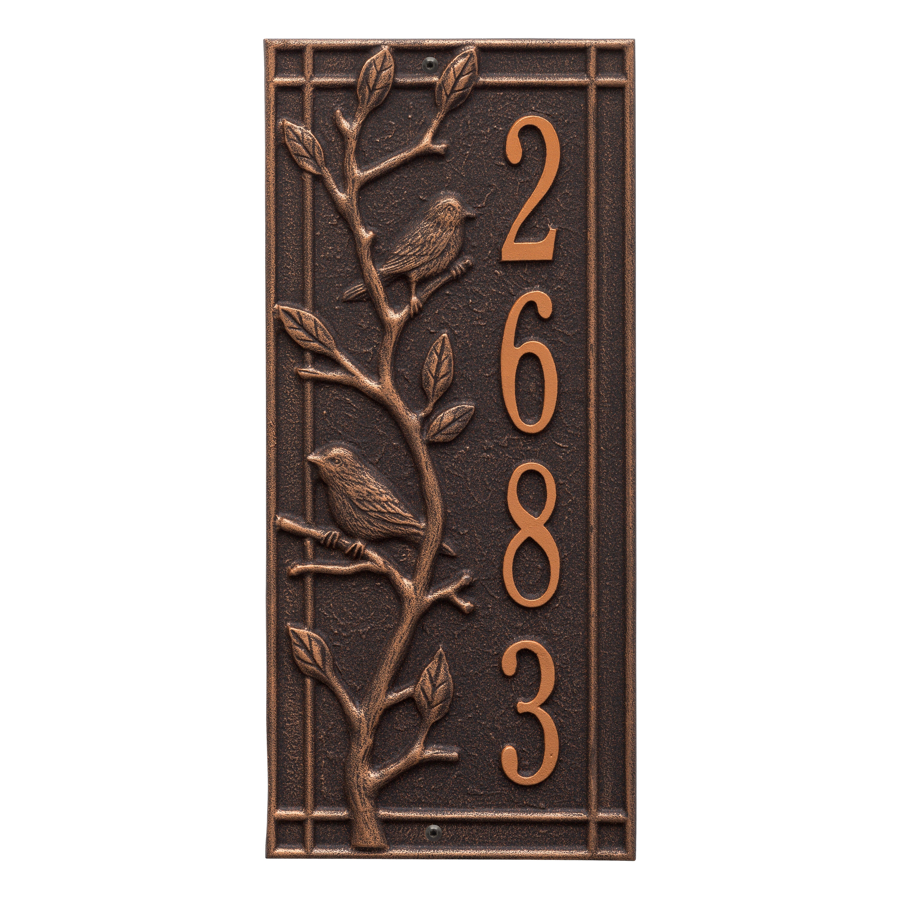 Woodridge Vertical Wall Address Plaque