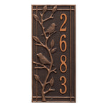 Woodridge Bird Vertical Wall Address Plaque