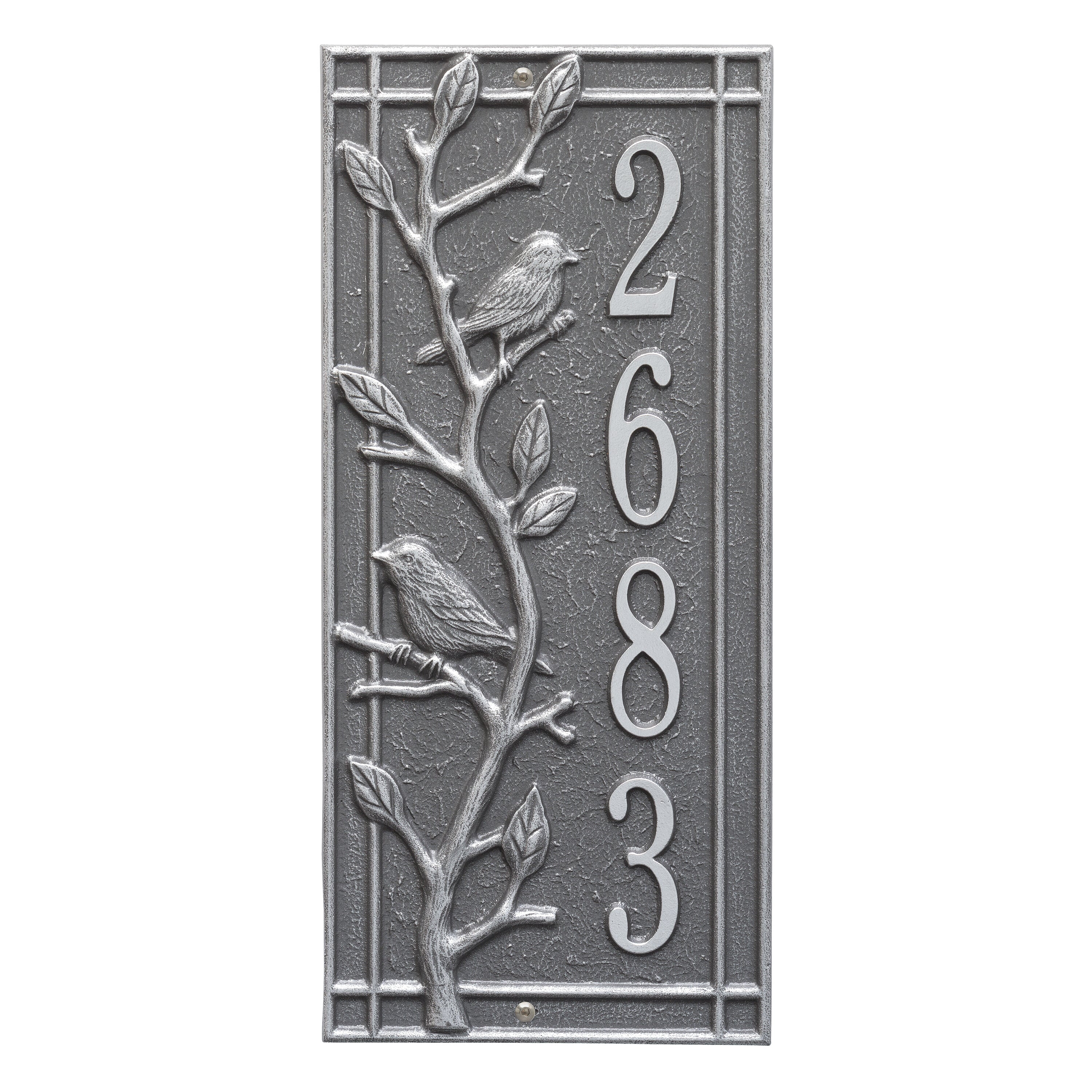 Woodridge Vertical Wall Address Plaque
