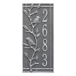 Woodridge Bird Vertical Wall Address Plaque
