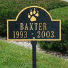 Pet Paw Arch Memorial Marker 