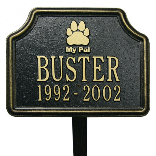 Dog Paw Memorial Marker 
