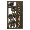 Flowering Poppies Vertical Wall Address Plaque 