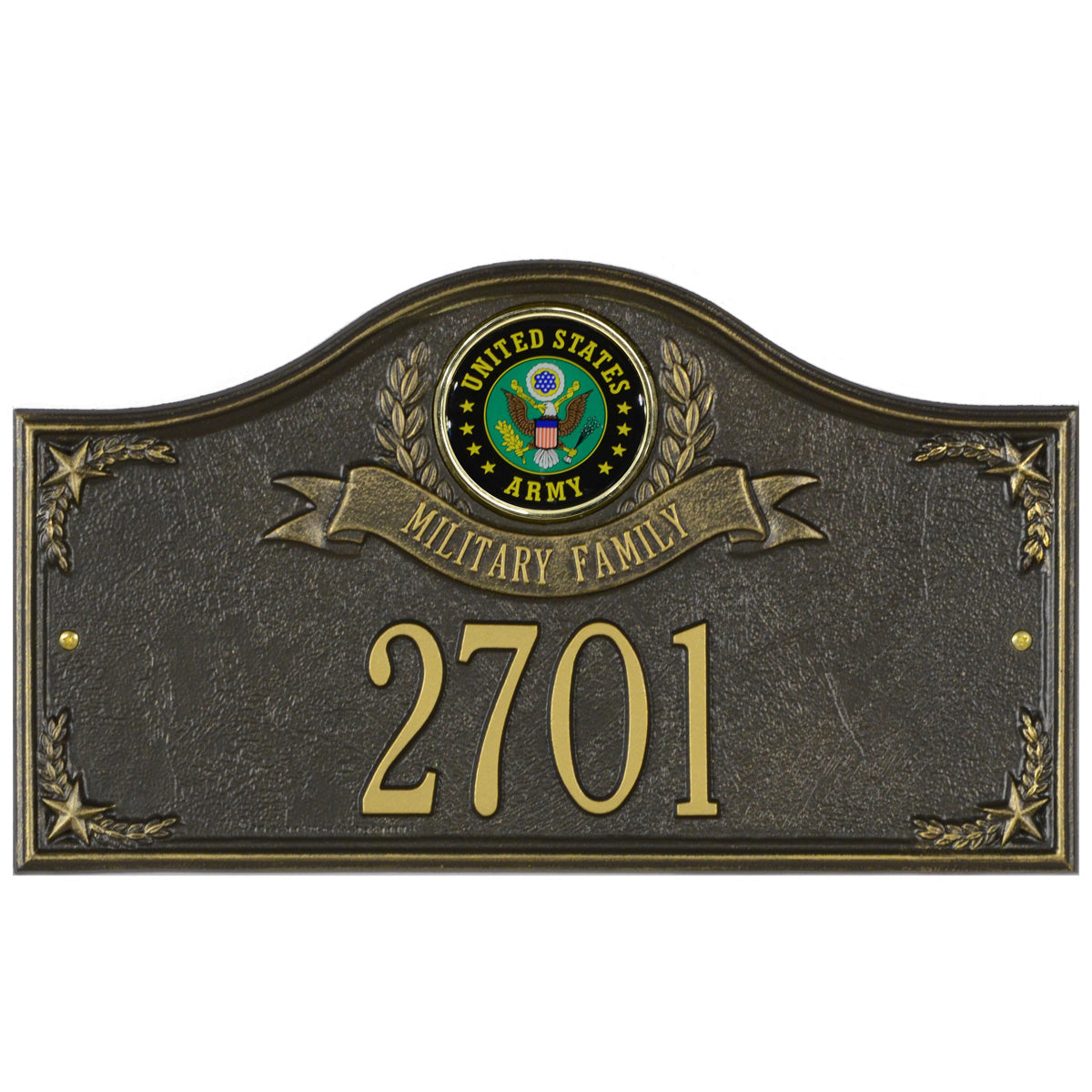 Army Gifts: Military Family Personalized Plaque 