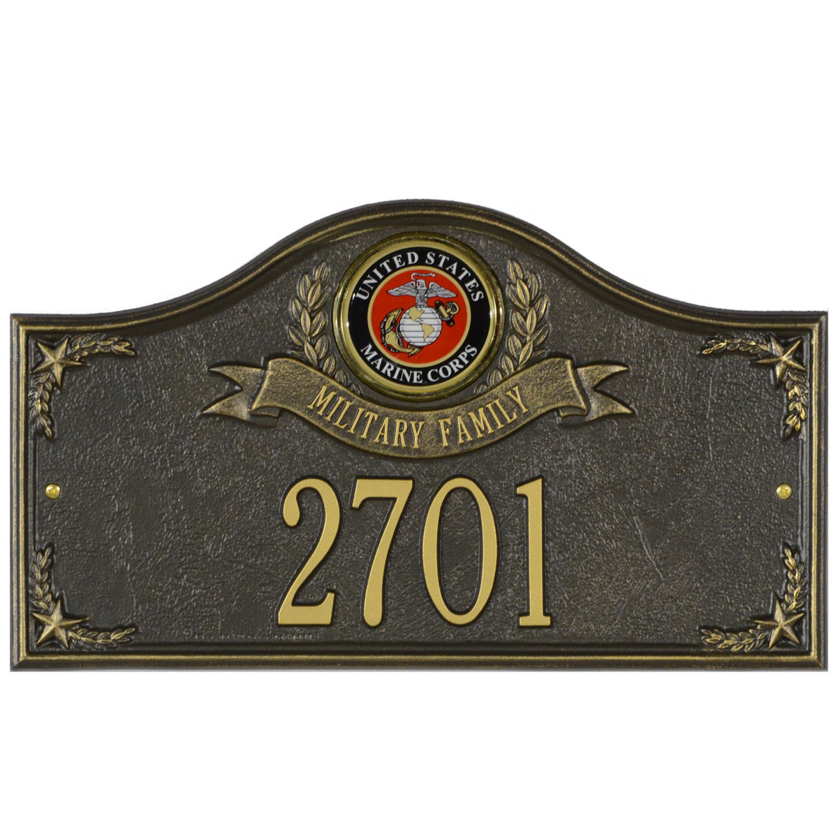 Marine Corps Gifts: Military Family Personalized Plaque 