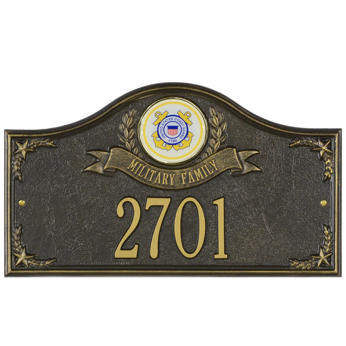 Coast Guard Gifts: Military Family Personalized Plaque 