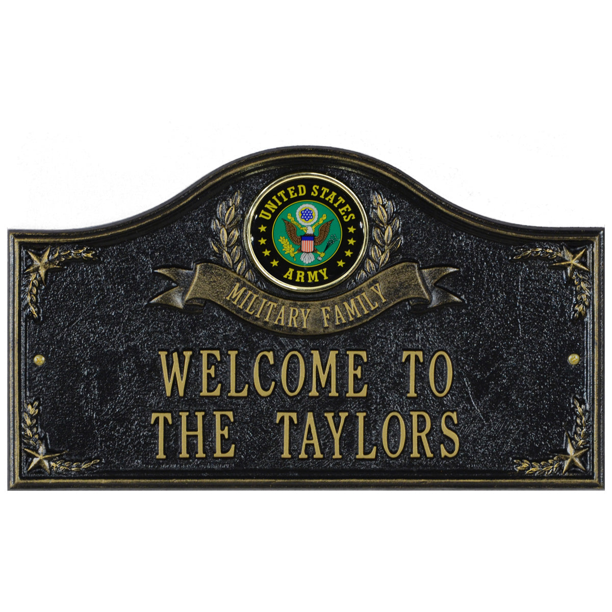Army Gifts: Military Family Personalized Plaque 