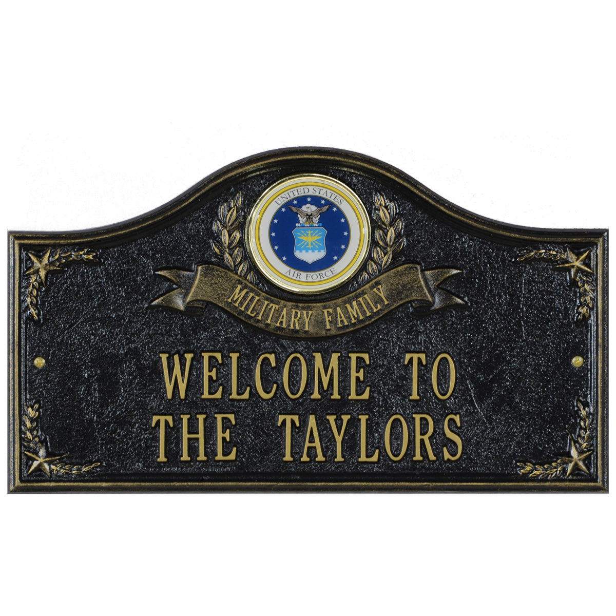 Air Force Gifts: Military Family Personalized Plaque 