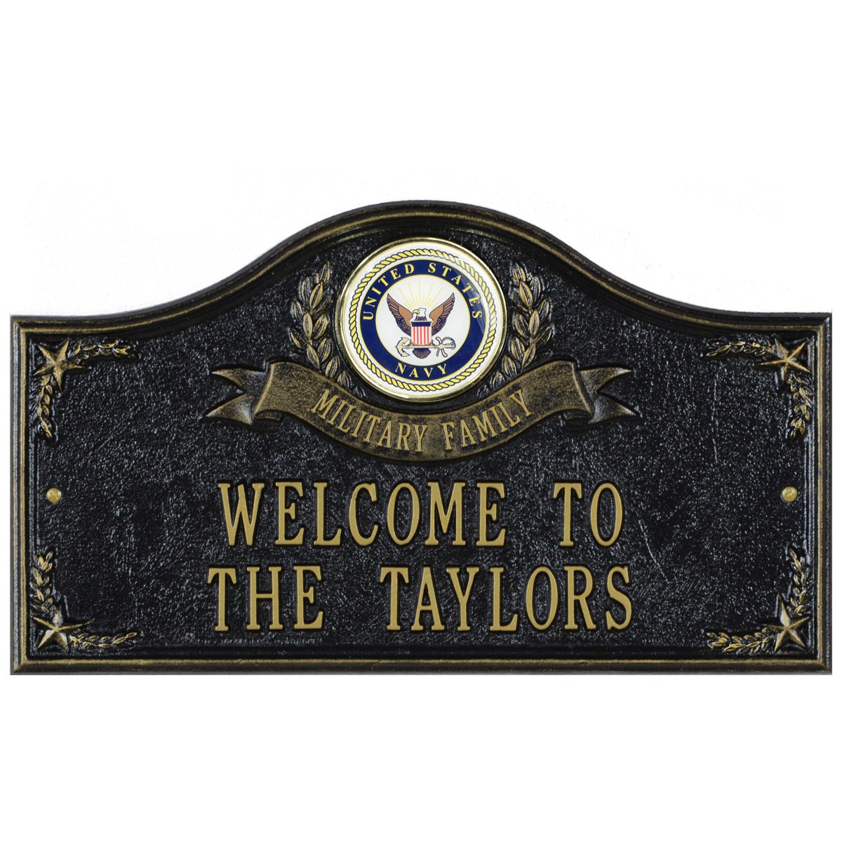 Navy Gifts: Military Family Personalized Plaque 