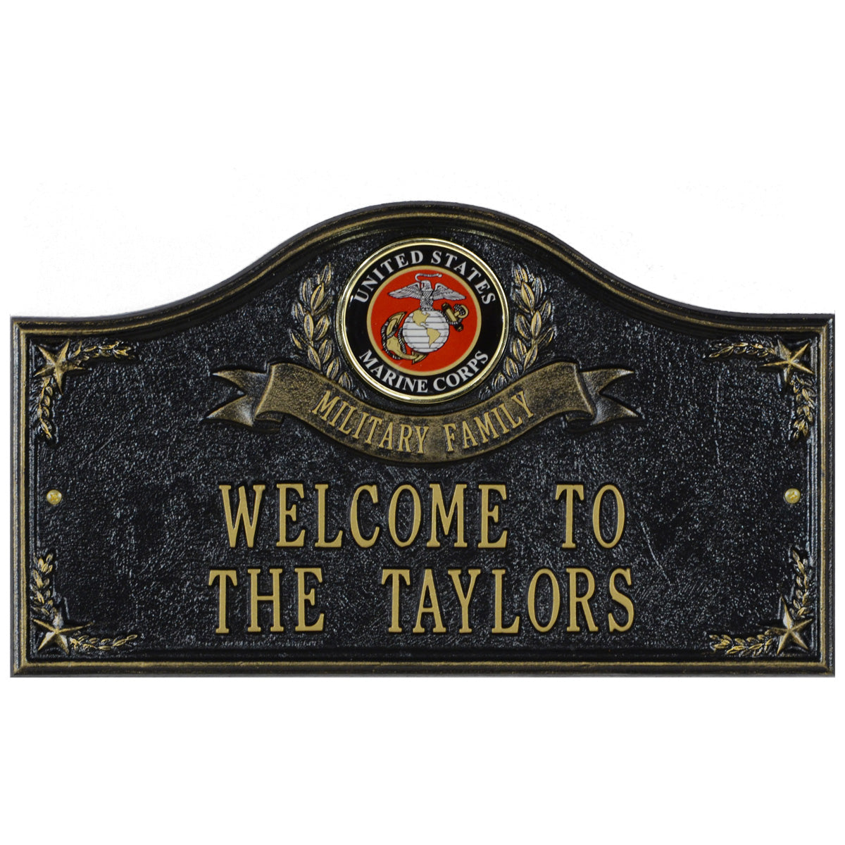 Marine Corps Gifts: Military Family Personalized Plaque 
