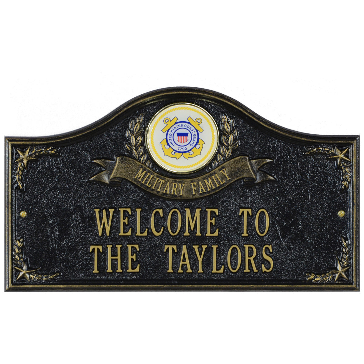 Coast Guard Gifts: Military Family Personalized Plaque 
