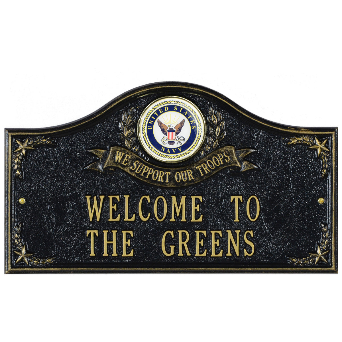 Navy Gifts: We Support Our Troops Personalized Plaque 