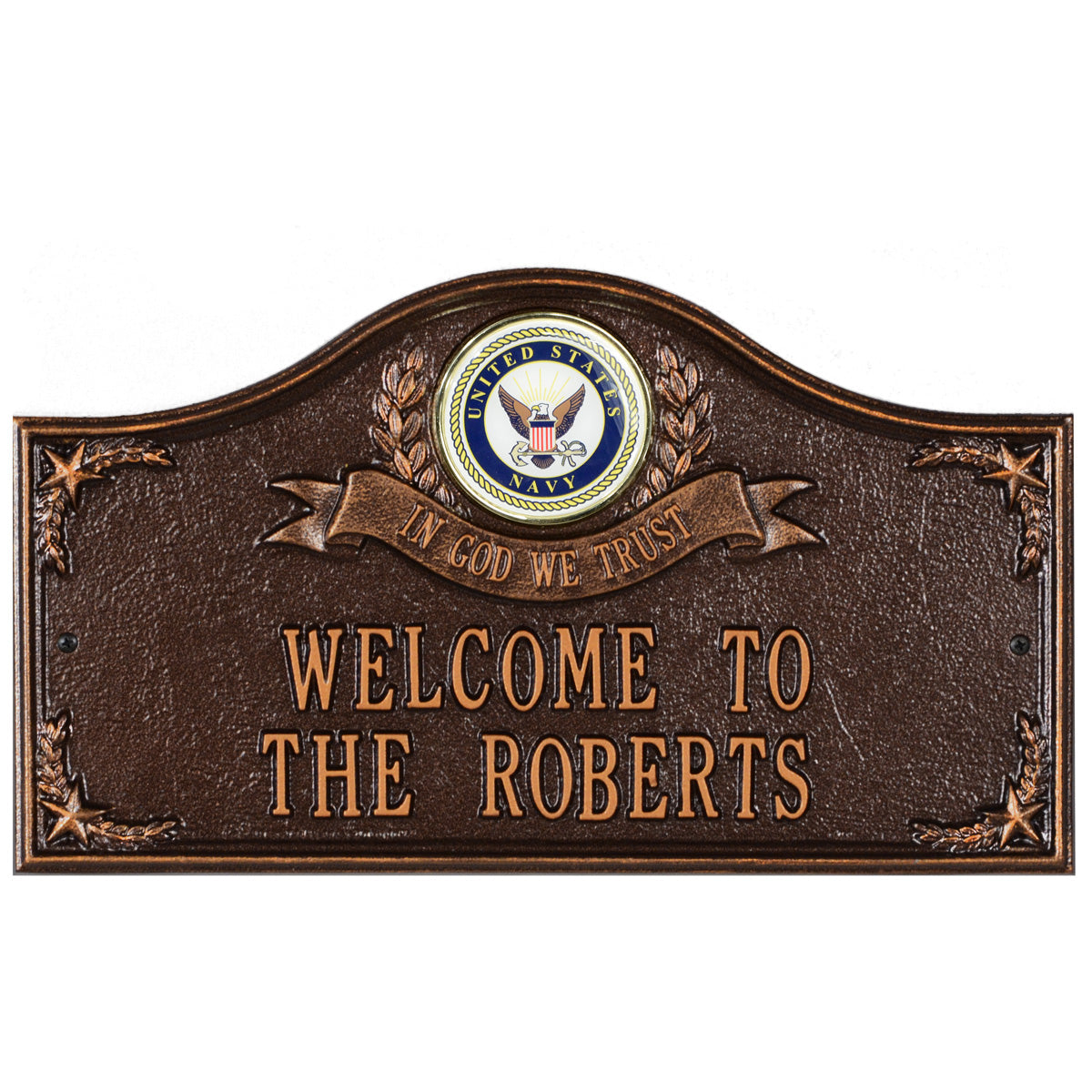 Navy Gifts: In God We Trust Personalized Plaque 