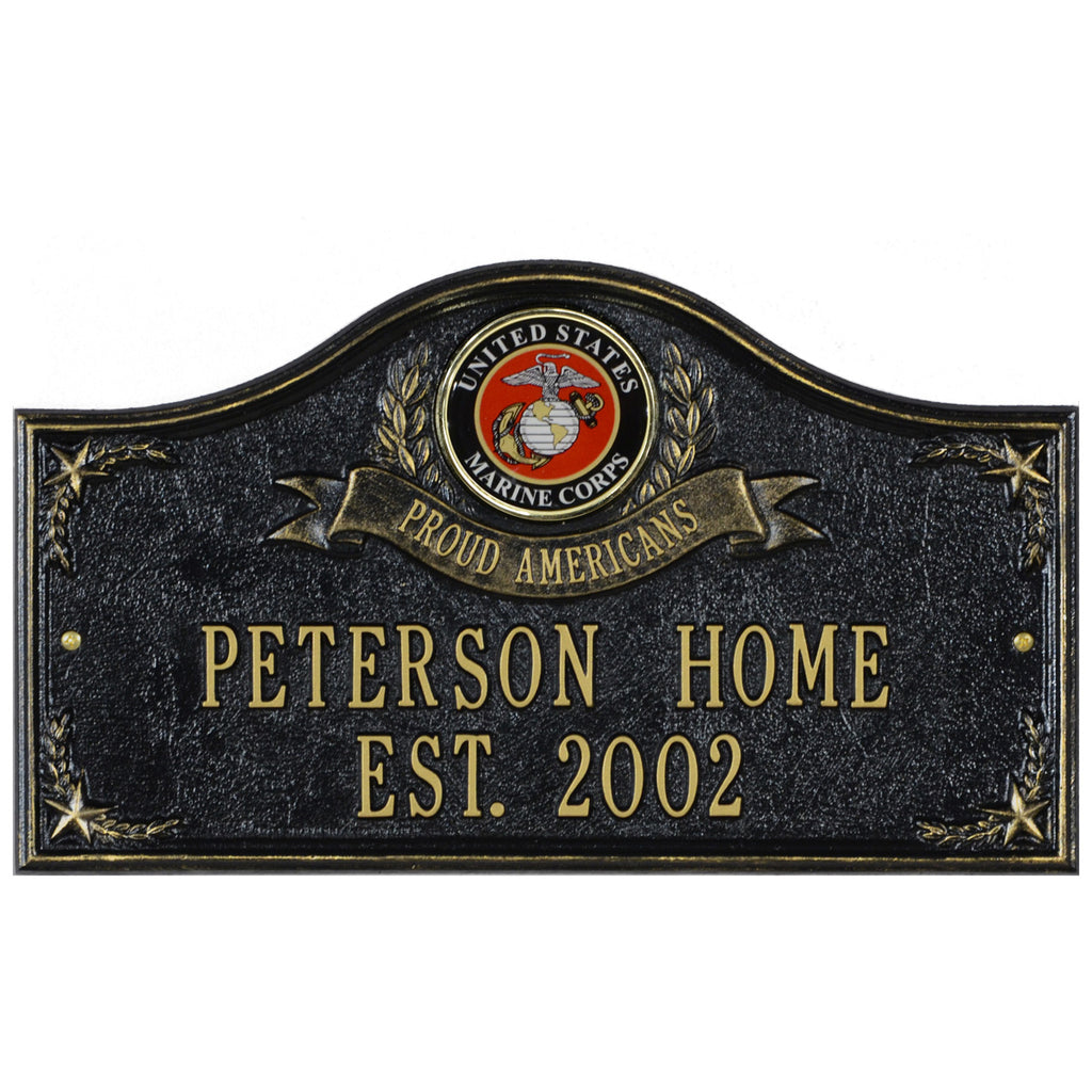 Marine Corps Gifts: Proud Americans Personalized Plaque 