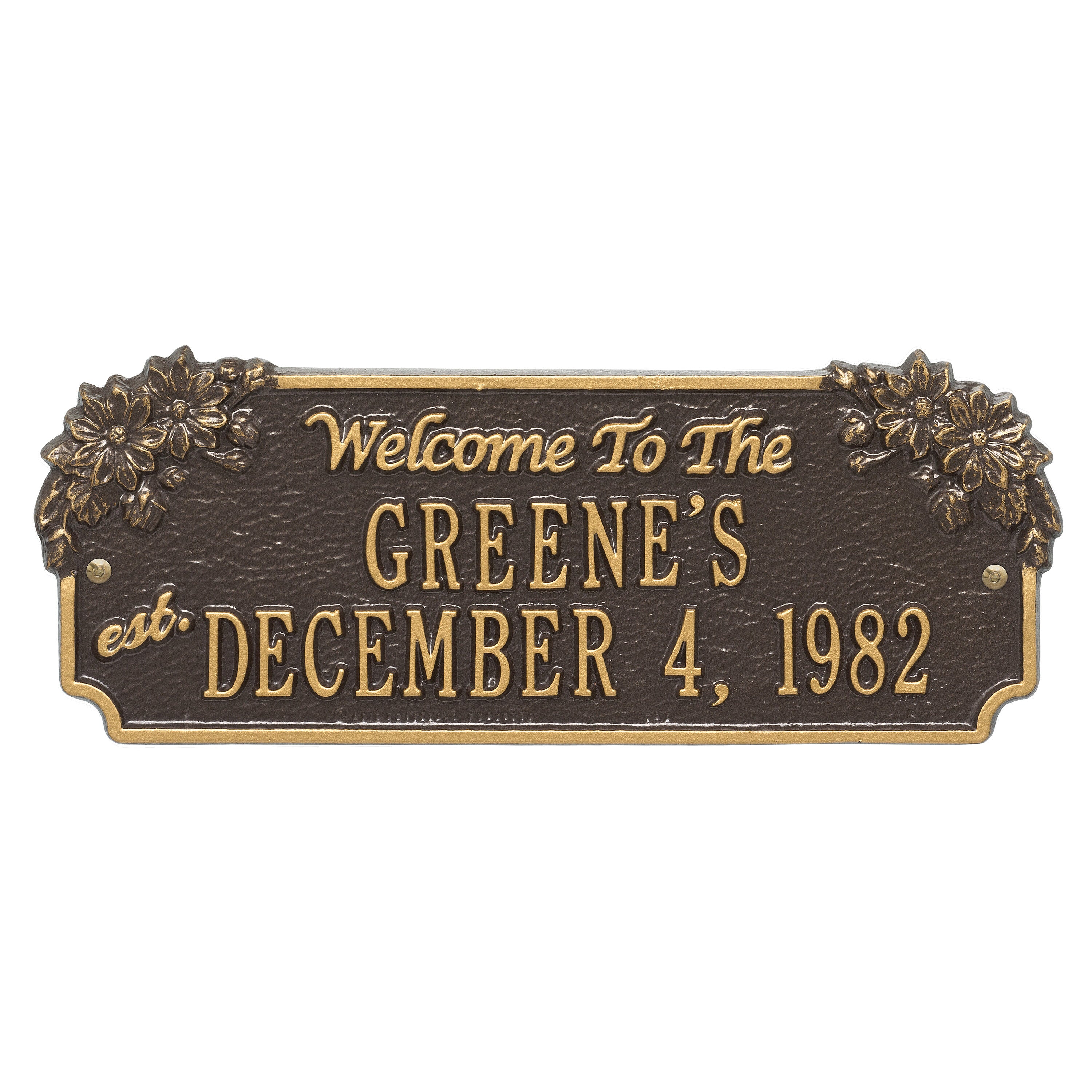 Daisy Welcome Anniversary Plaque 