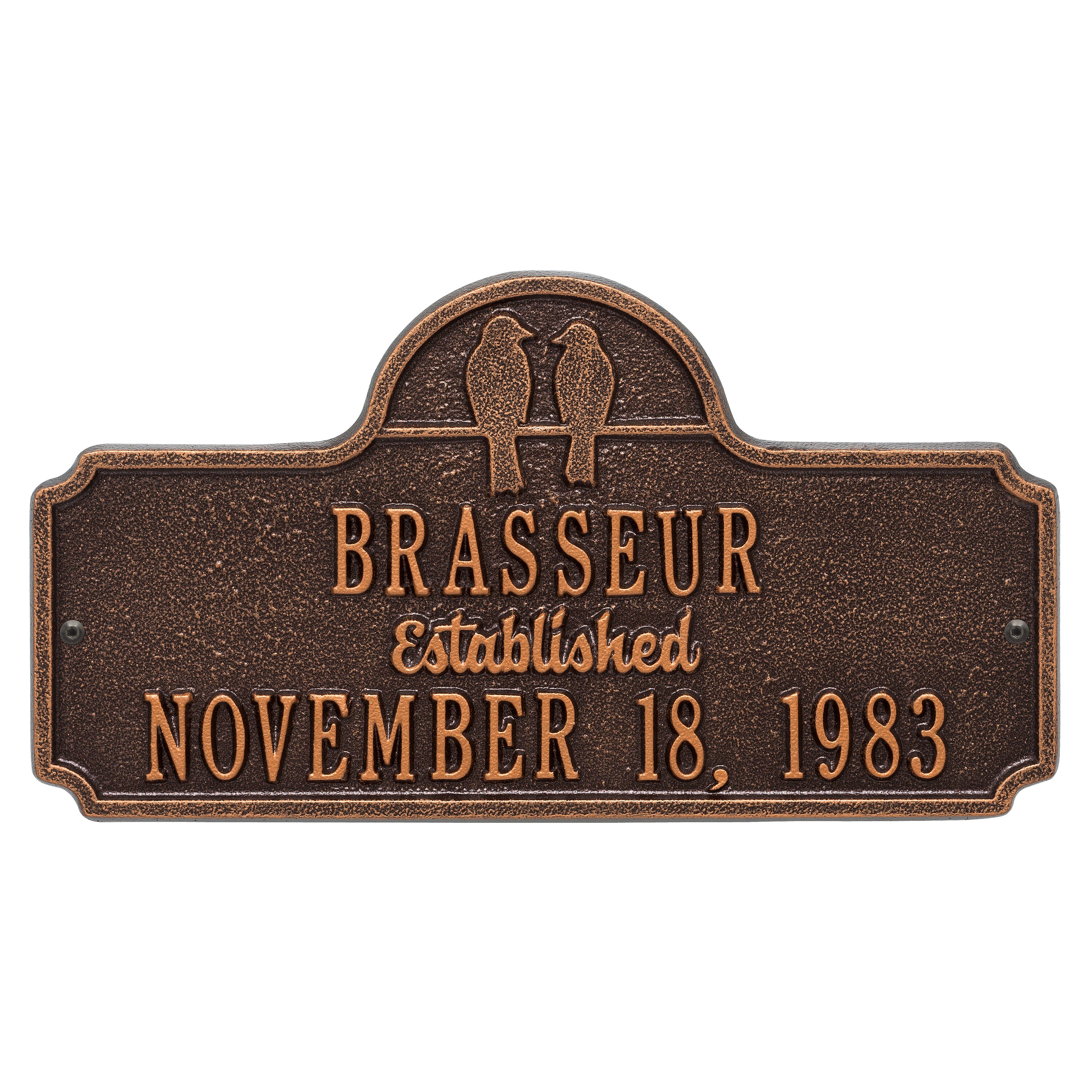 Love Birds Wedding or Anniversary Plaque 