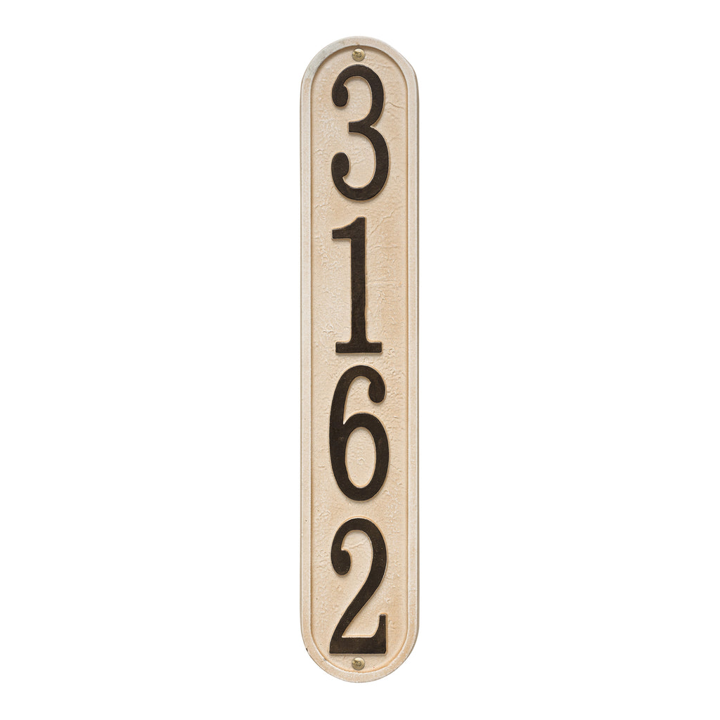 Stonework Vertical House Numbers Plaque