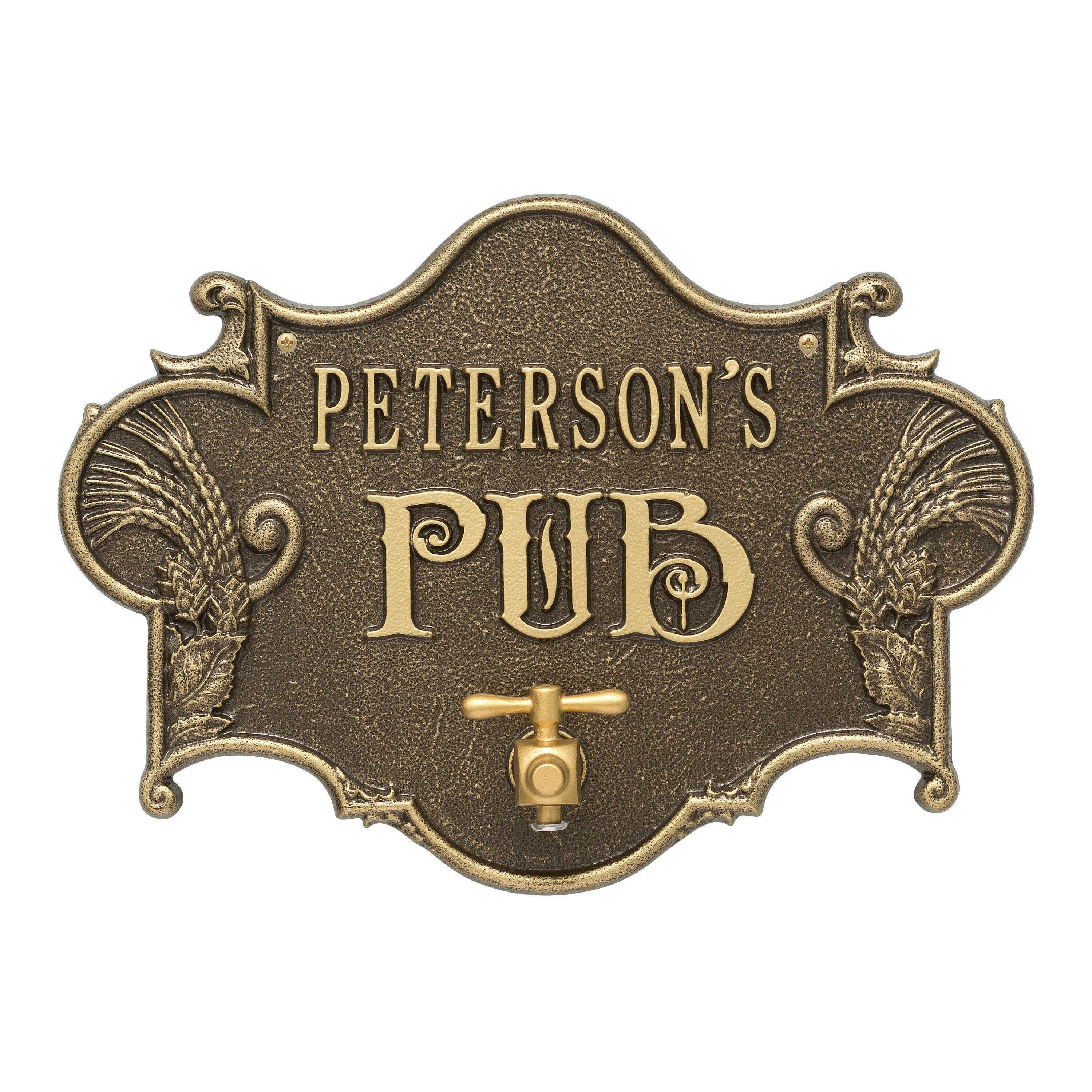 Hops & Barley Beer Pub Plaque 