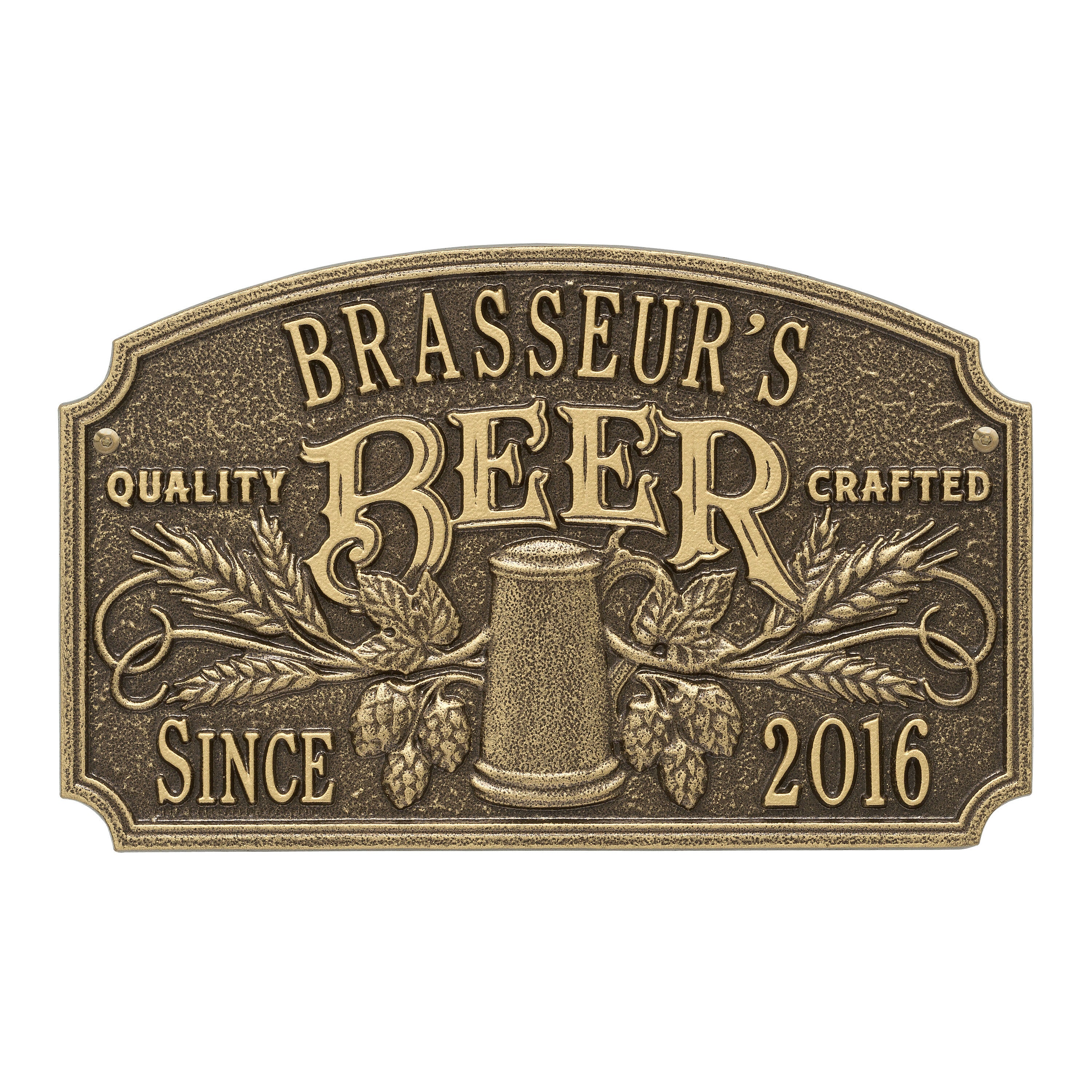Quality Crafted Beer Date Plaque
