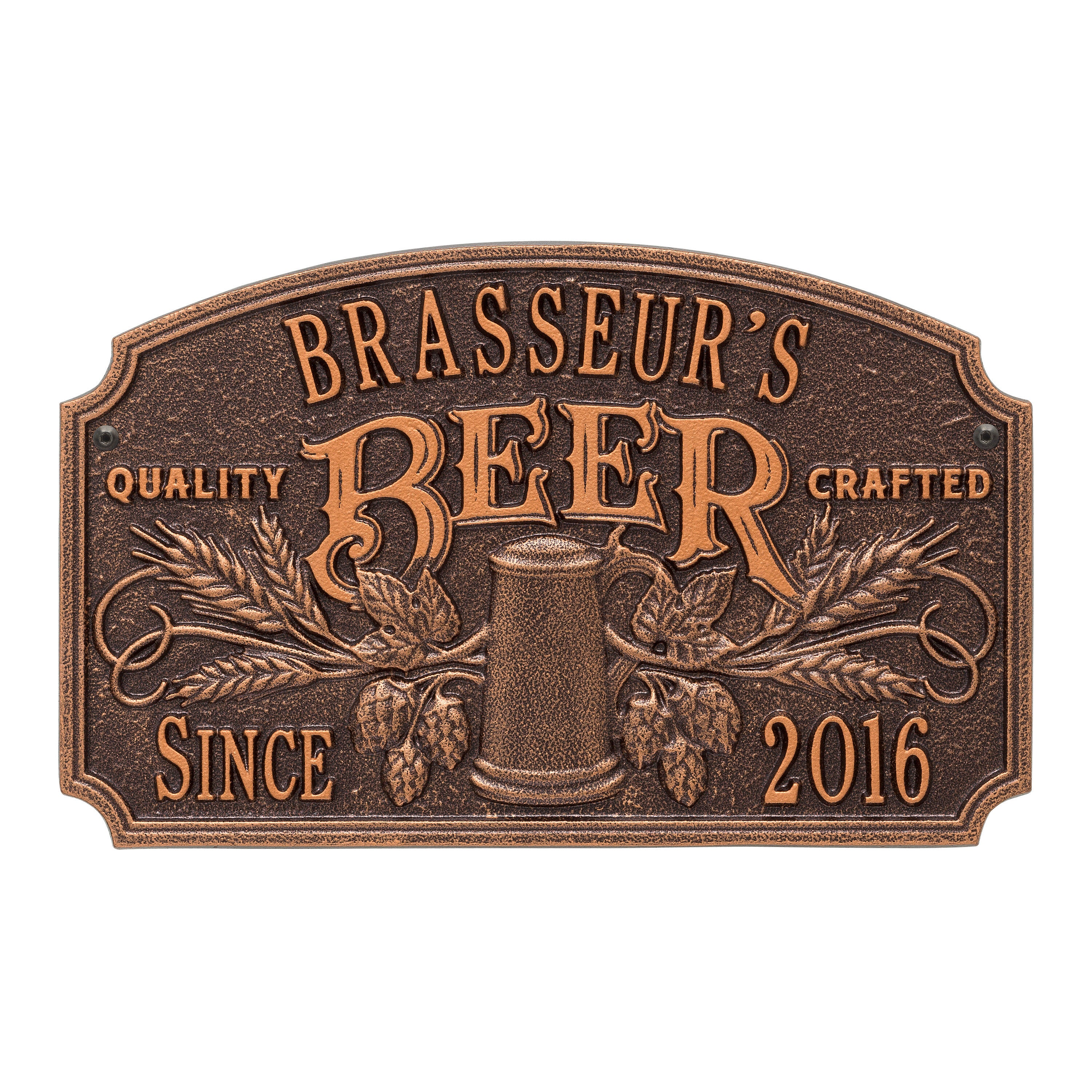 Quality Crafted Beer Date Plaque