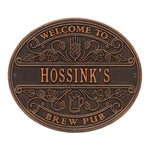 Brew Pub Welcome Plaque 
