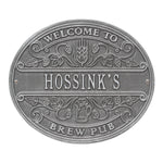 Brew Pub Welcome Plaque 