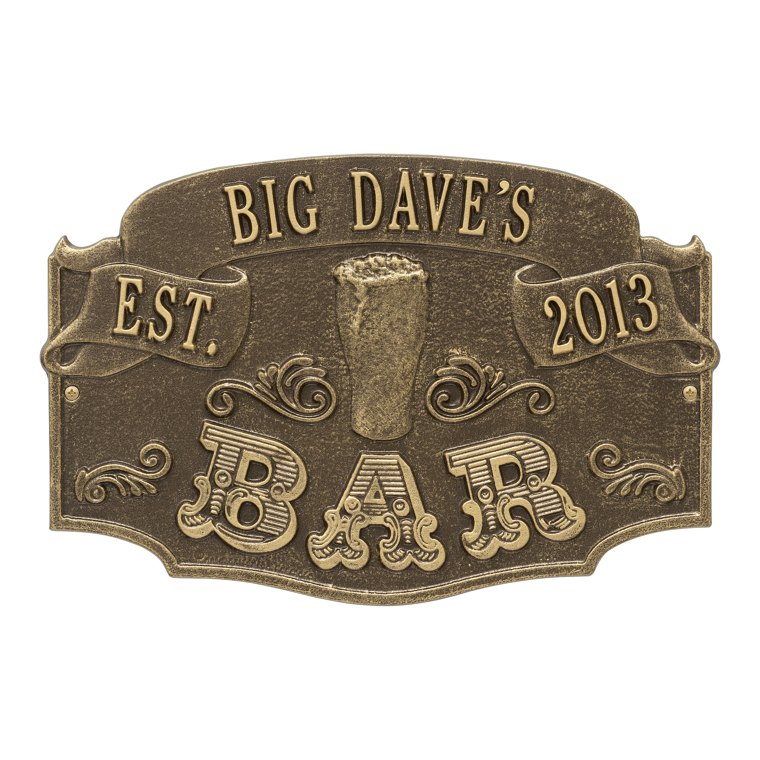 Date Established Bar Plaque 