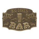 Date Established Bar Plaque 