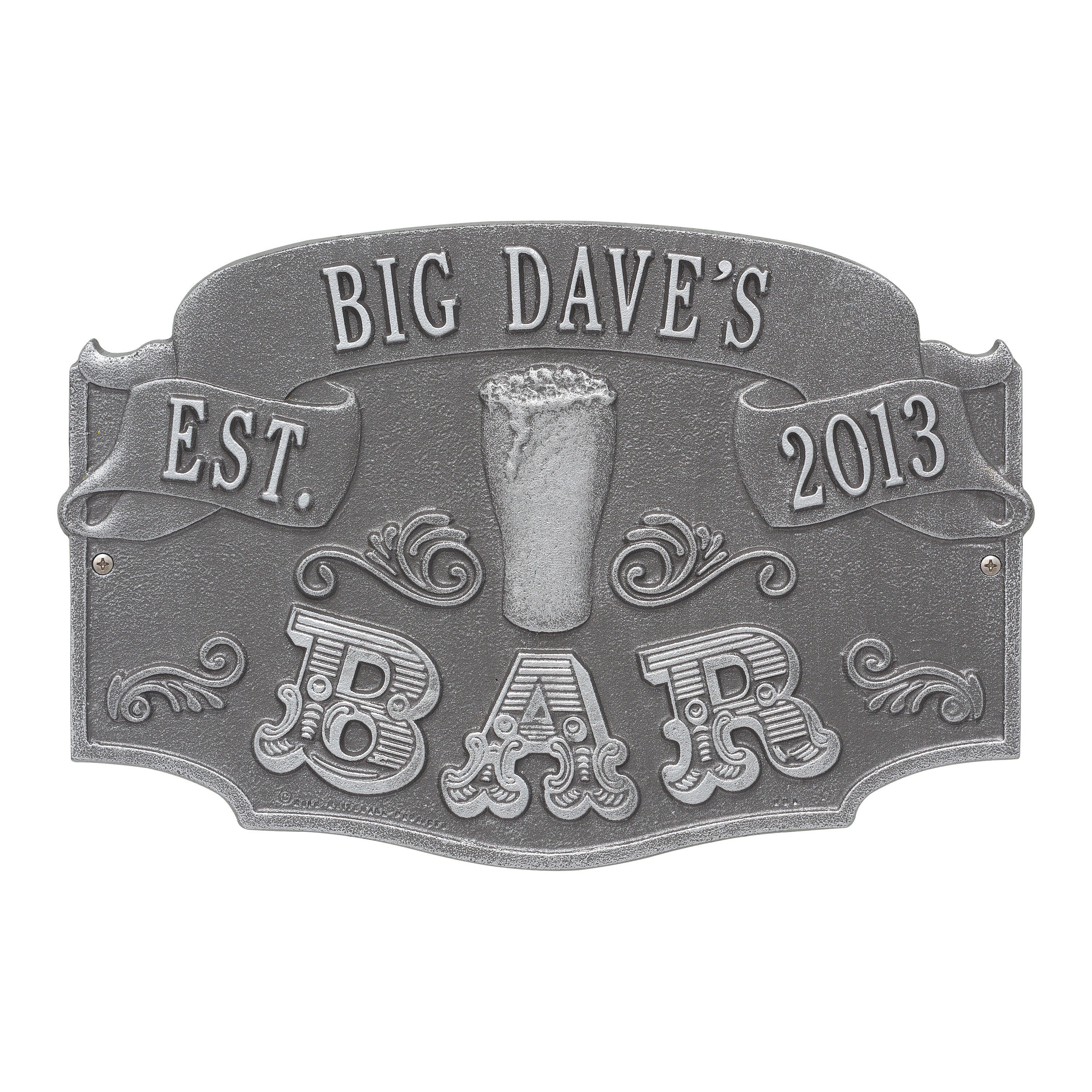 Date Established Bar Plaque 