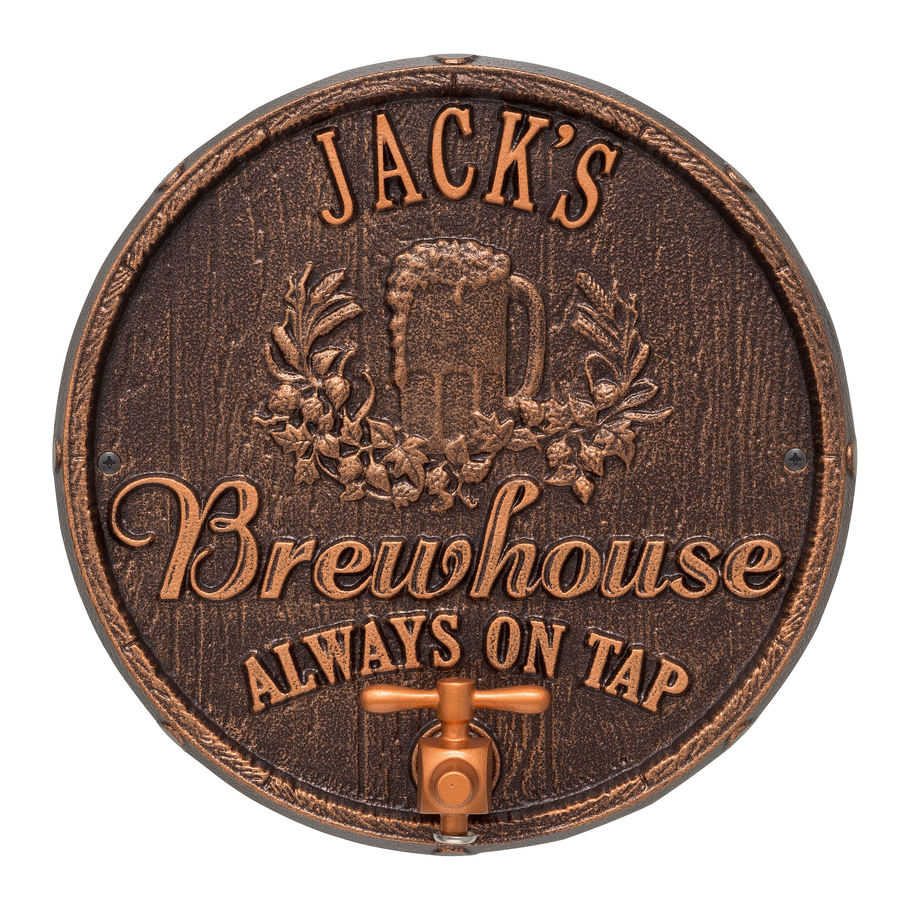 Oak Barrel Beer Pub Plaque 