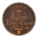 Oak Barrel Beer Pub Plaque 