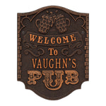Pub Welcome Plaque