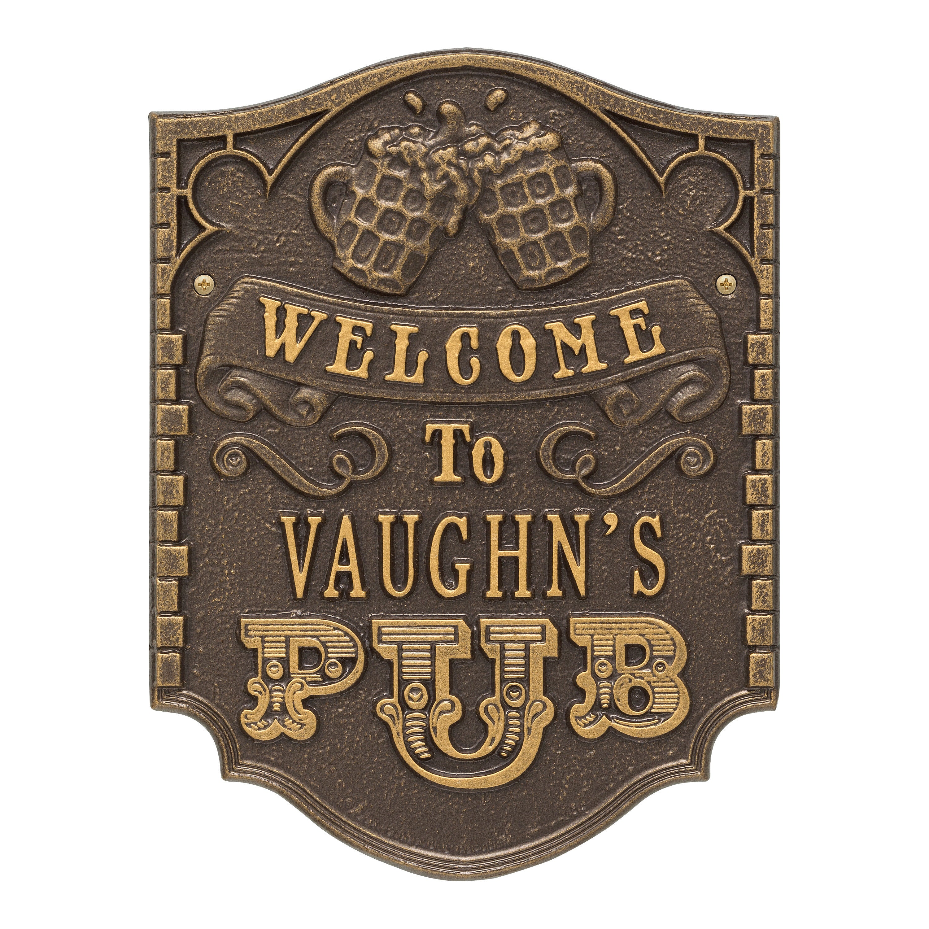 Pub Welcome Plaque