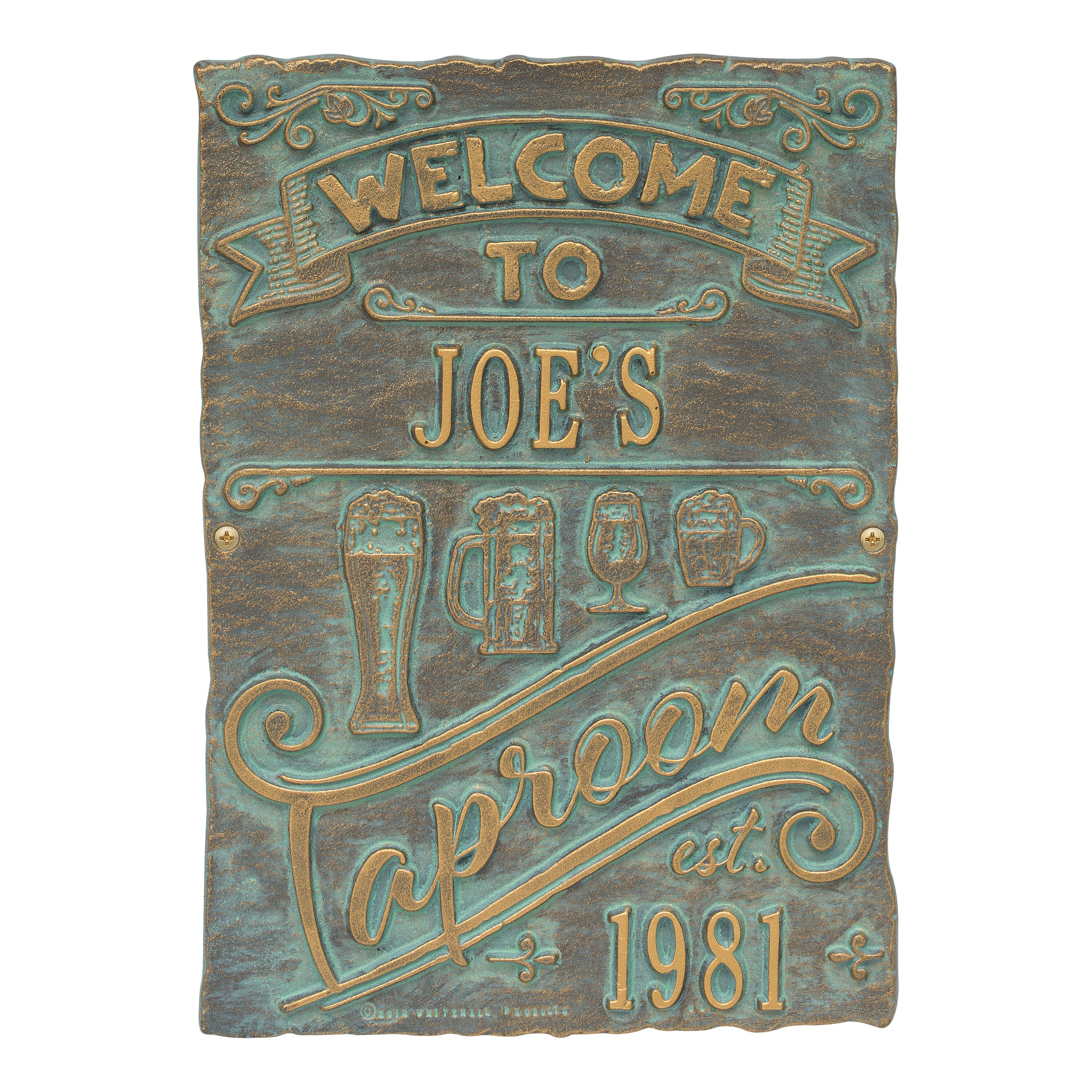 Tap Room Brew Pub Welcome Plaque