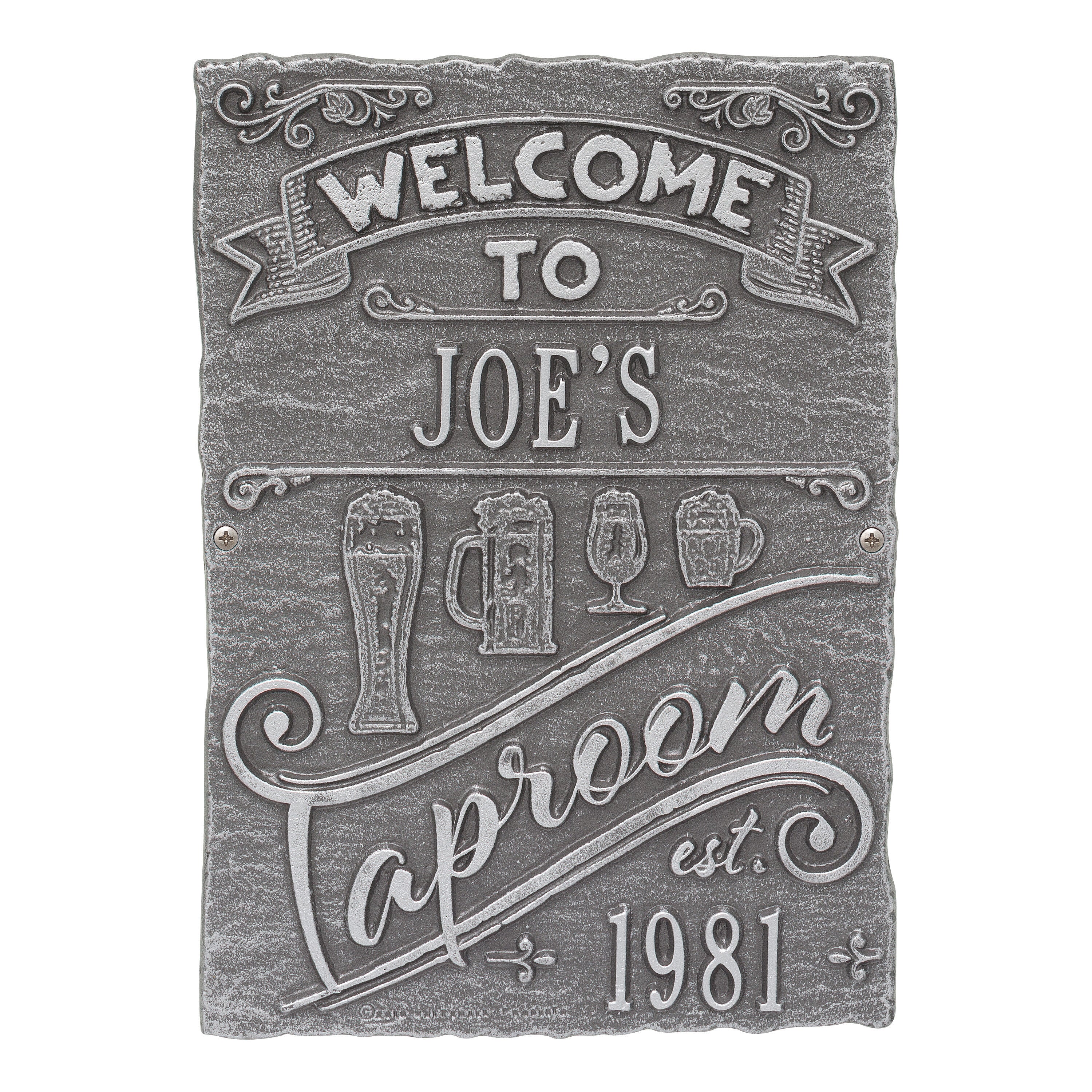 Tap Room Brew Pub Welcome Plaque