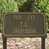 Slate Pet Memorial Plaque (Three Line)
