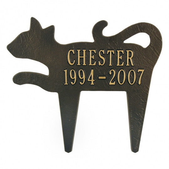 Cat Silhouette Memorial Marker 