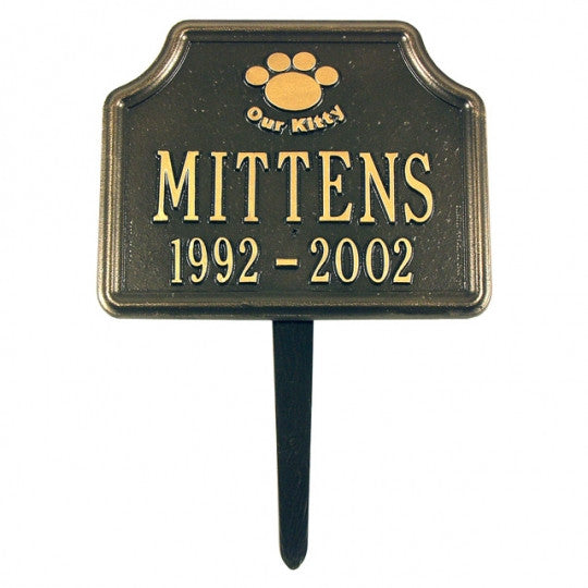 Cat Paw Memorial Marker 