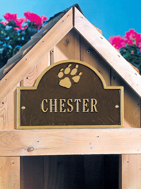 Pet Paw Name Plaque 