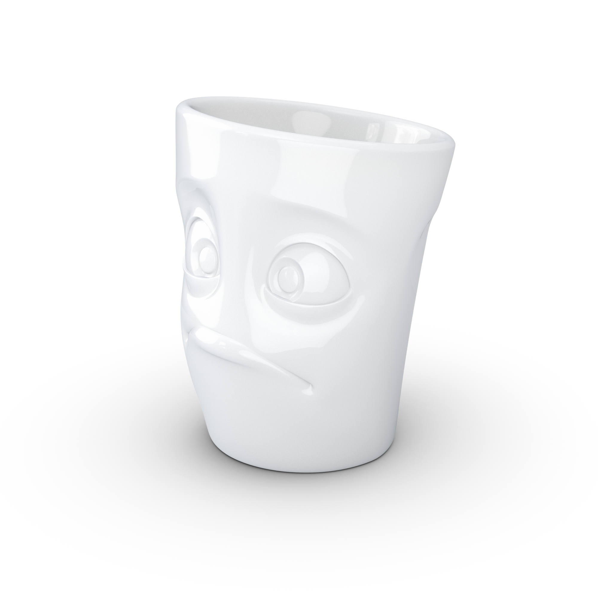 Coffee Mug with Handle, Baffled Face