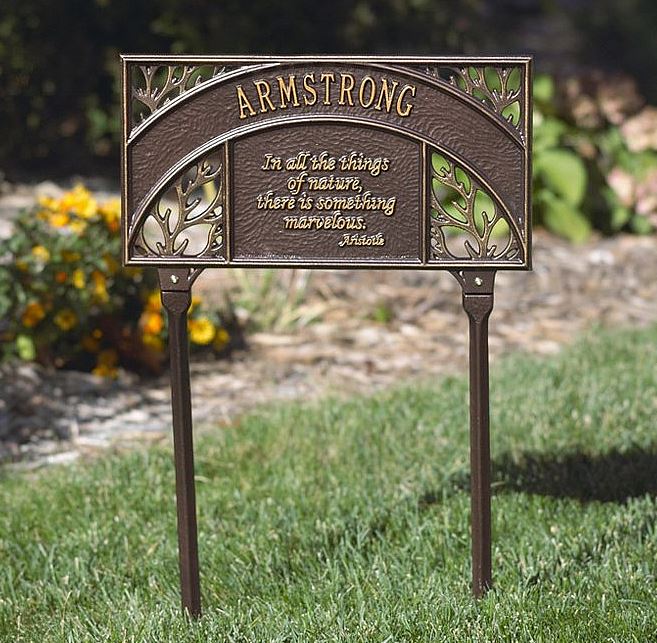 Aristotle Garden Plaque 