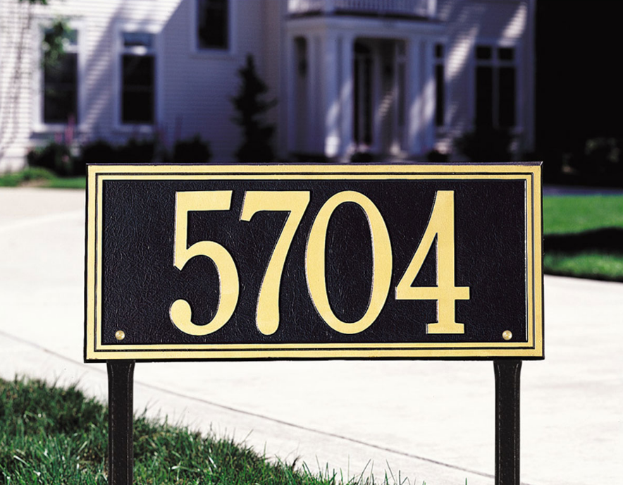 Double Line Lawn Address Plaque (Estate Size) 